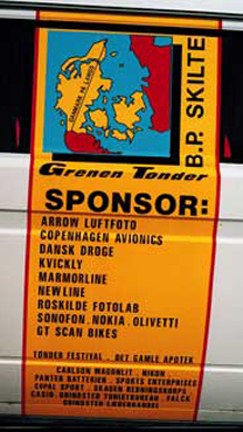 Turen mellem Grenen og Tønder i 1995 var meget populær i medierne og hos sponsorerne.